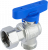 Кран шаровой FAR 3/4"EU(TP)-3/4", НР-накидная гайка EPDM, угловой, син. бабочка, хром Кран шаровой FAR 3/4"EU(TP)-3/4", НР-накидная гайка EPDM, угловой, син. бабочка, хром
